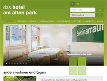 Tablet Screenshot of hotel-am-alten-park.de